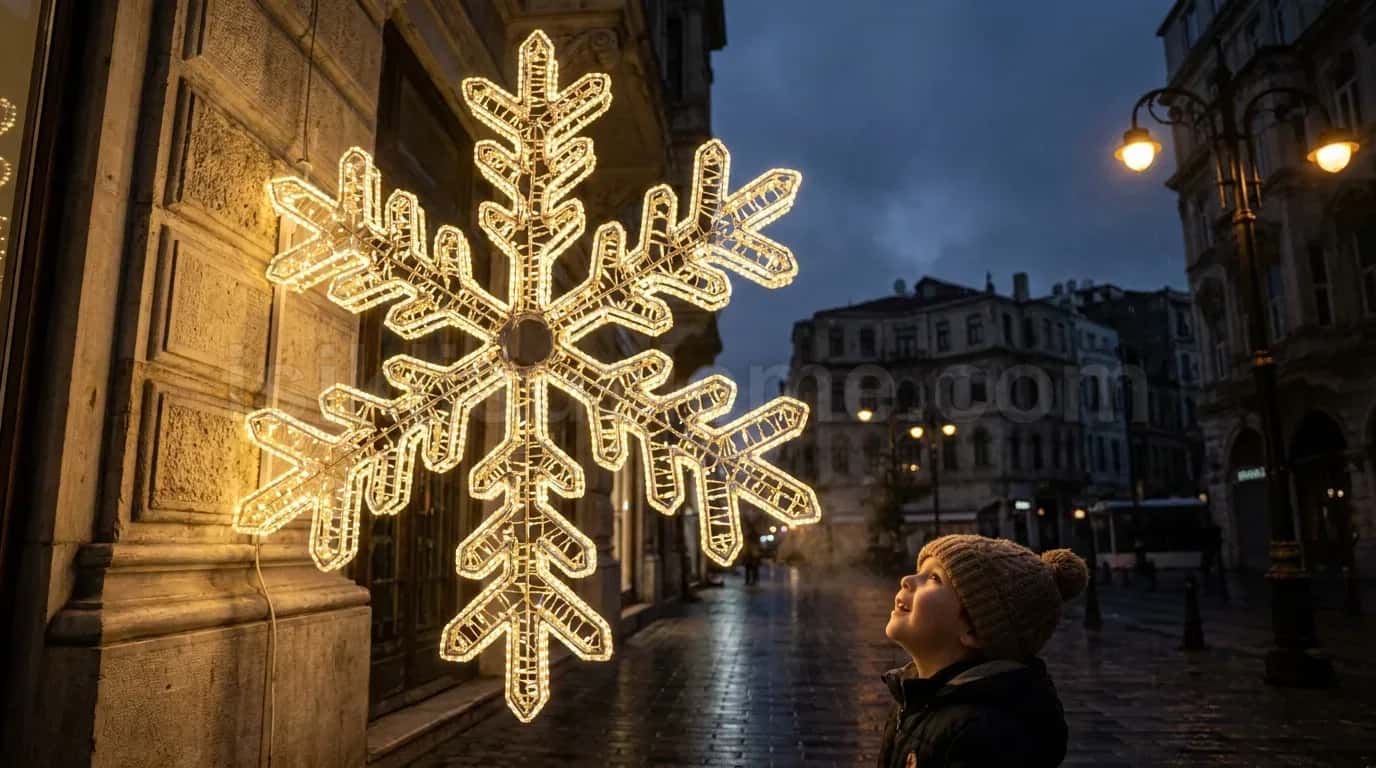 3D LED Motif Göz Hizası Fotoğraf Açı - LED figür yılbaşı süsleme