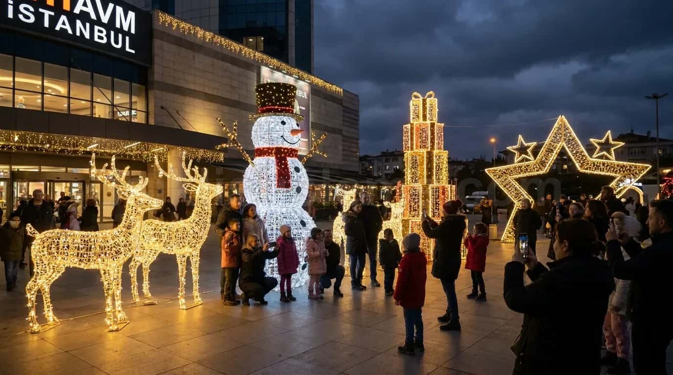 AVM Meydan Yılbaşı Figür Kiralama Süreç Fiyat - belediye cadde yılbaşı LED süsleme - kare 2