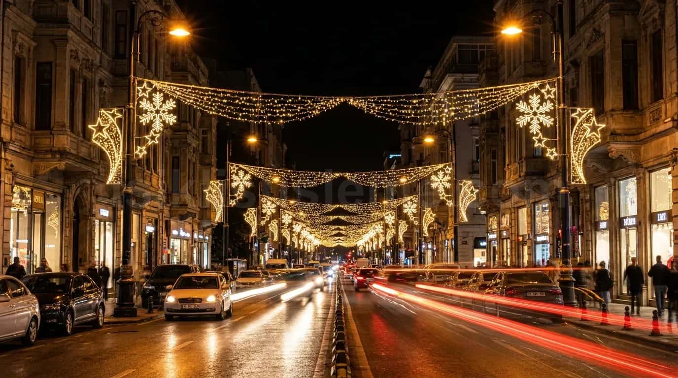 Belediyeden Cadde İçin Izin Nasil Alinir - belediye cadde yılbaşı LED süsleme - kare 2