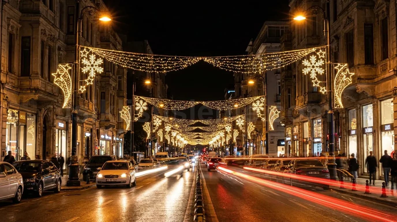 Belediyeden Cadde İçin Izin Nasil Alinir - belediye cadde yılbaşı LED süsleme - kare 2