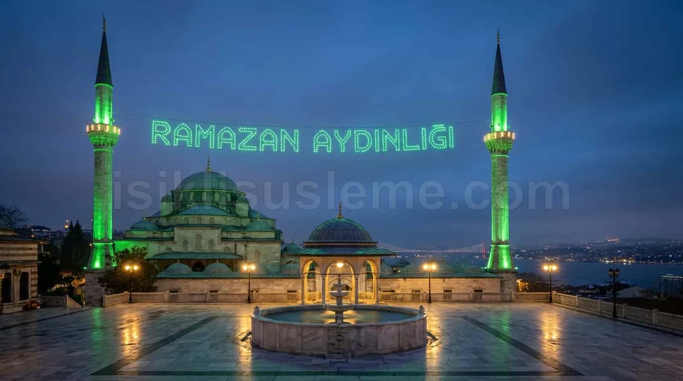 Cami Mahya Yazisi Izin Nereden - belediye cadde yılbaşı LED süsleme