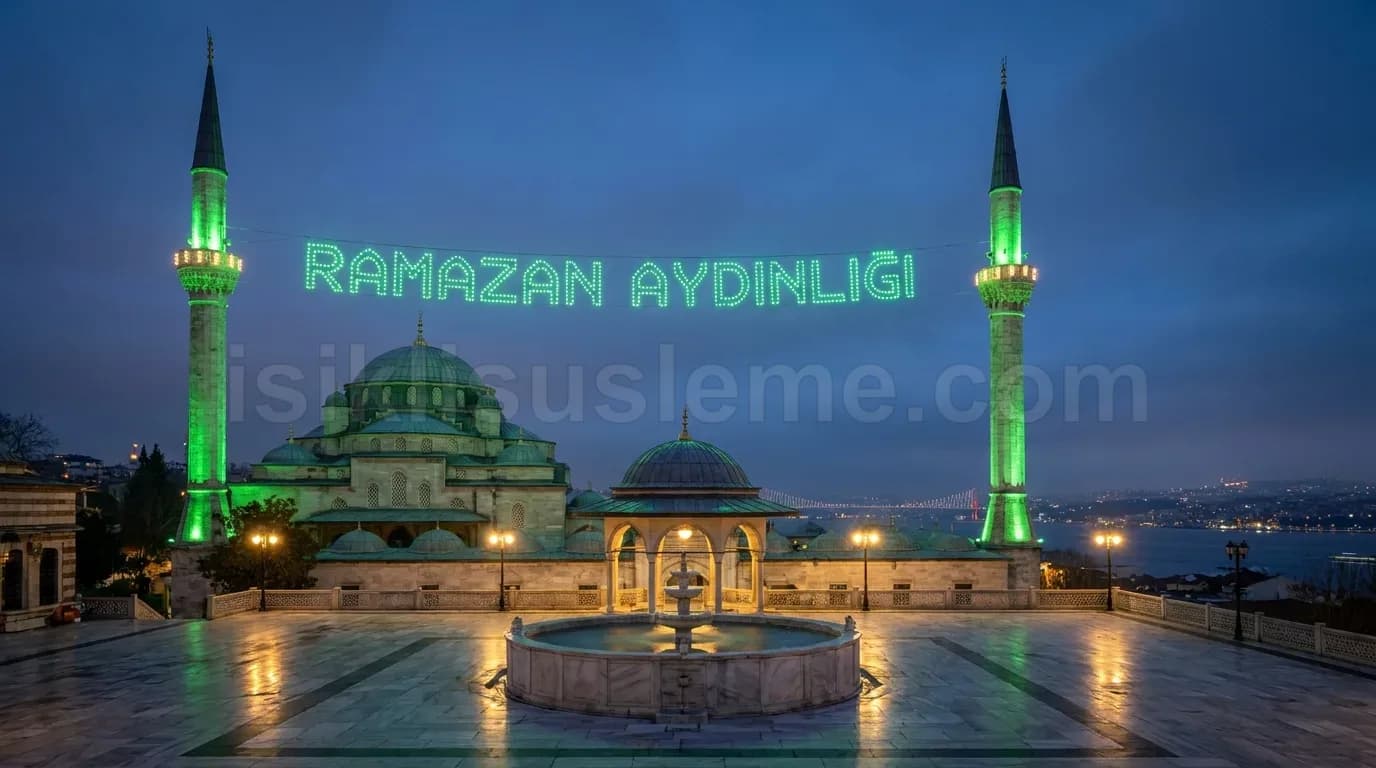 Cami Mahya Yazisi Izin Nereden - belediye cadde yılbaşı LED süsleme