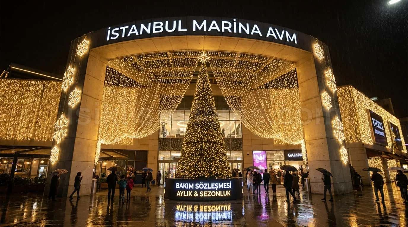 Dış Mekan Isikli Noel Baba Kizagi Geyik Set - LED figür yılbaşı süsleme