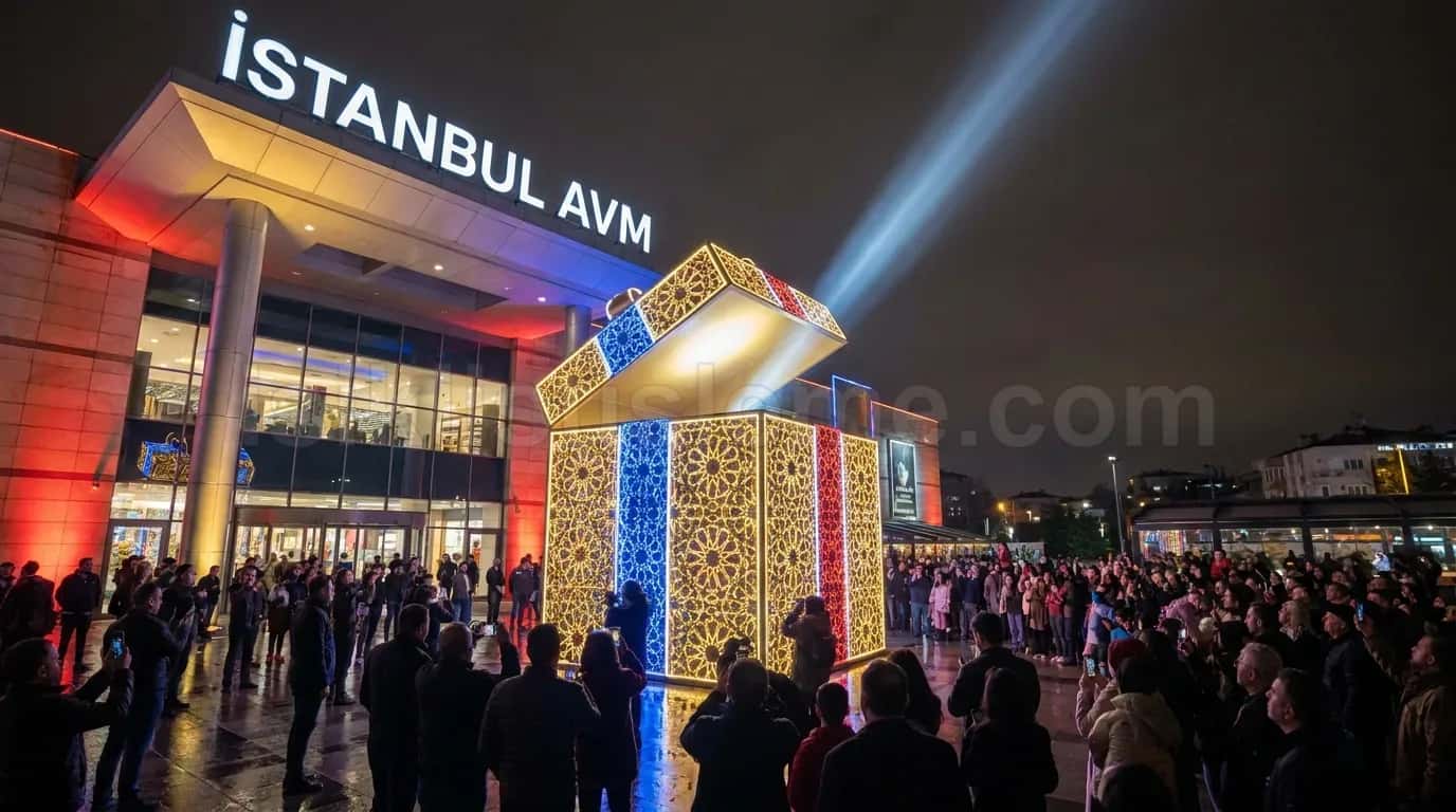 Hediye Kutusu Motif Muzik Animasyon - LED figür yılbaşı süsleme