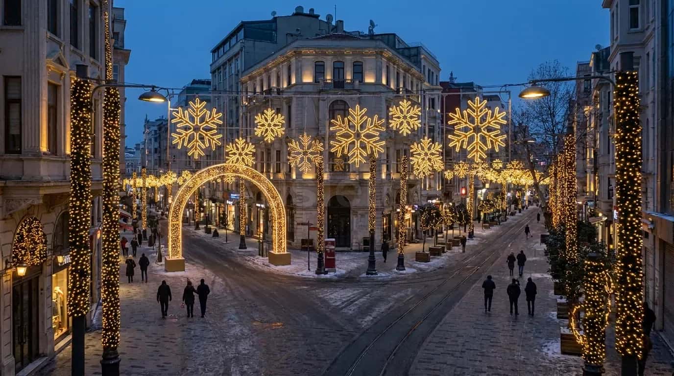 İstanbul Meydan Yılbaşı LED Süsleme - belediye cadde yılbaşı LED süsleme