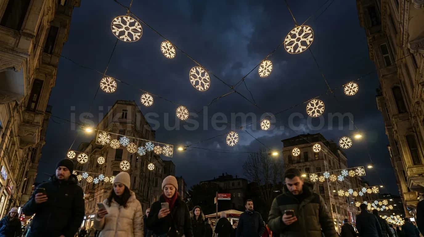 Kar Tanesi Motif 60cm 90cm 120cm - LED figür yılbaşı süsleme