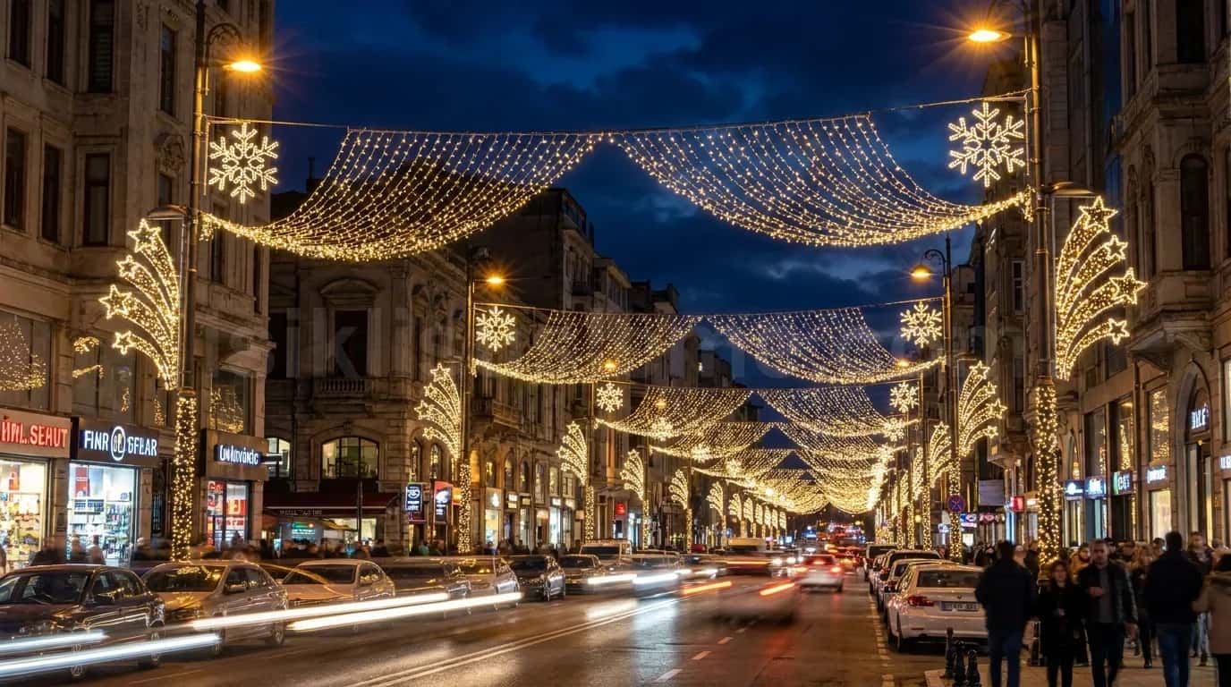 Kurban Bayrami Belediye Sokak Süsleme - belediye cadde yılbaşı LED süsleme - kare 2