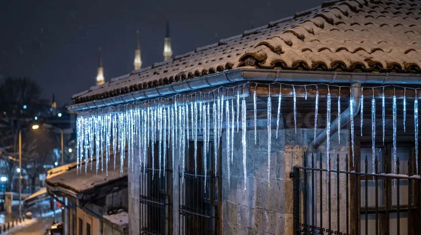 Sacakli Buz LED Icicle Çatı Donma Buz Yükü - LED figür yılbaşı süsleme - kare 2