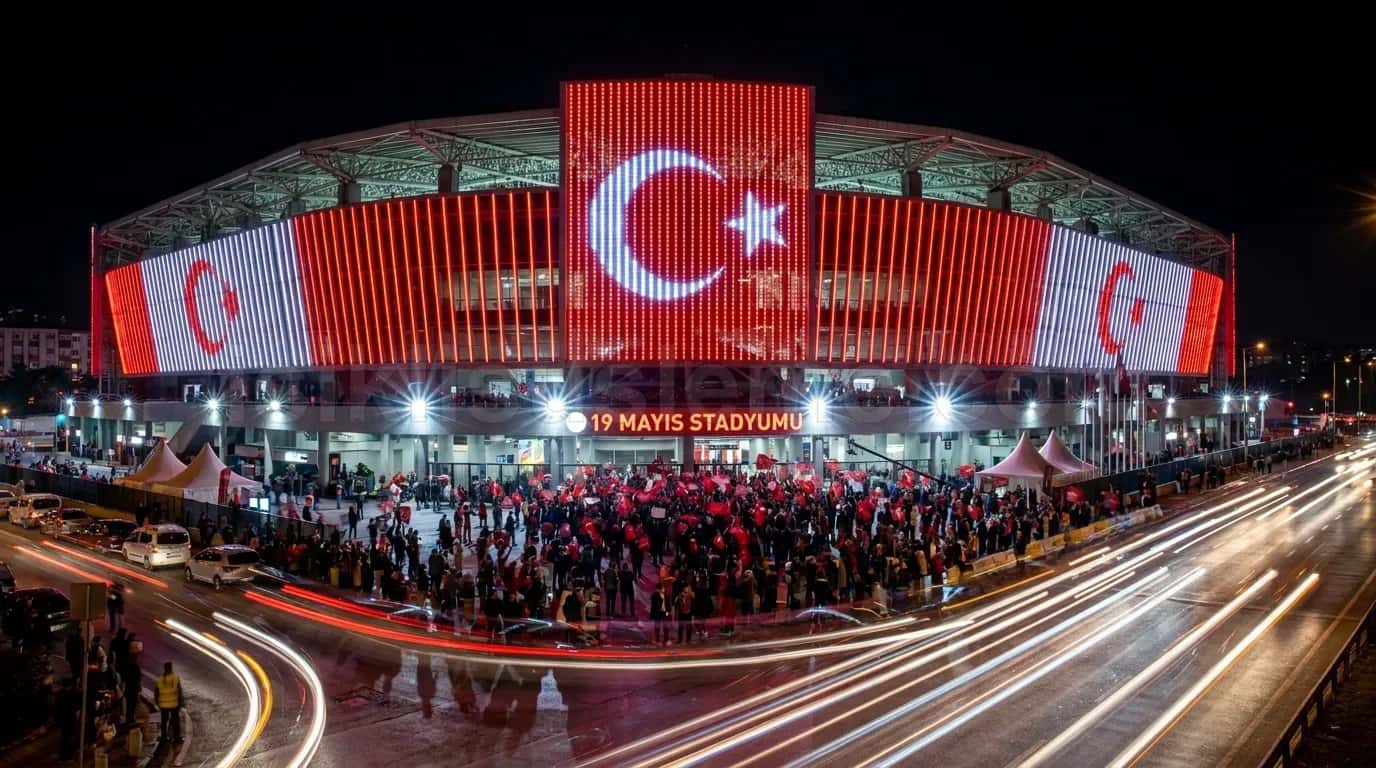 Spor Musabakasi Stadyum Cevresi - belediye cadde yılbaşı LED süsleme