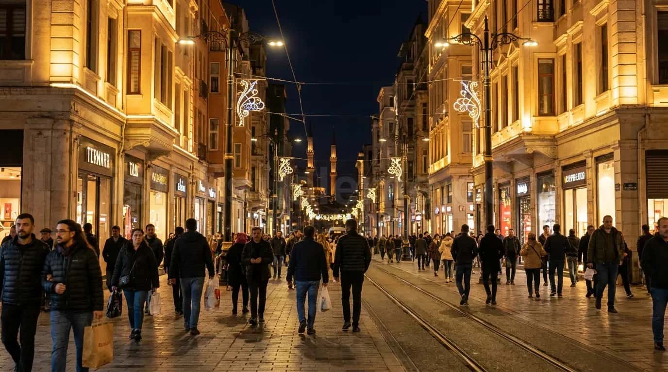 Trafik Akis Ana Cadde Kurulum - belediye cadde yılbaşı LED süsleme