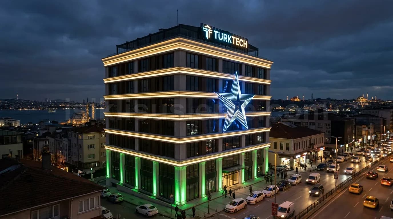Yılbaşı Ağacı Seklinde Dış Cephe LED Pano - yılbaşı çam ağacı LED süsleme